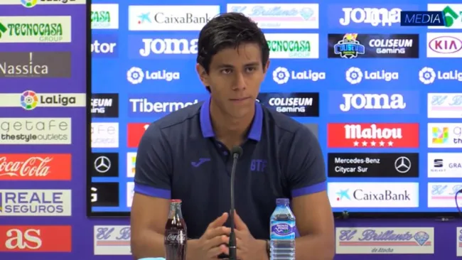 JJ Macías en su presentación con el Getafe