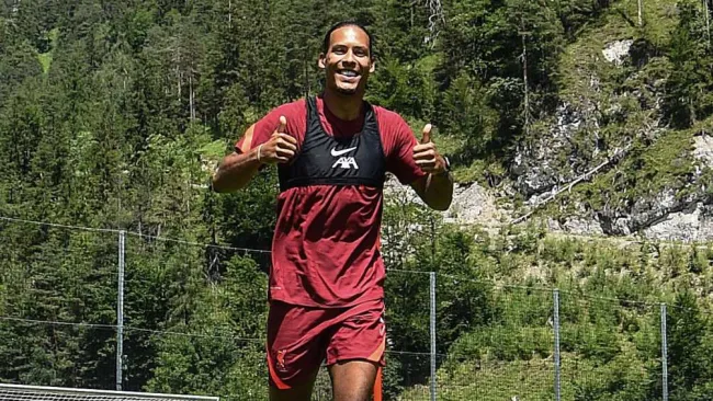 Van Dijk en entrenamiento
