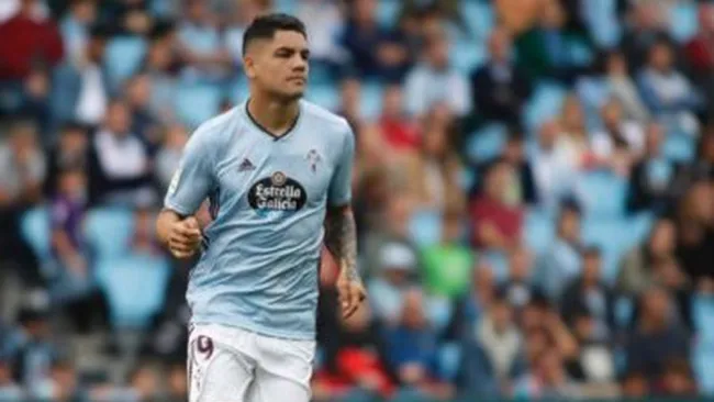 Gabriel Fernández durante un partido con el Celta de Vigo
