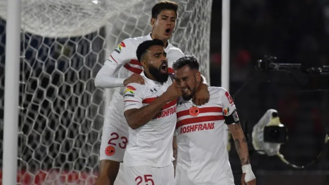 Jugadores de Toluca en festejo 