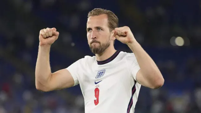 Harry Kane en festejo de gol