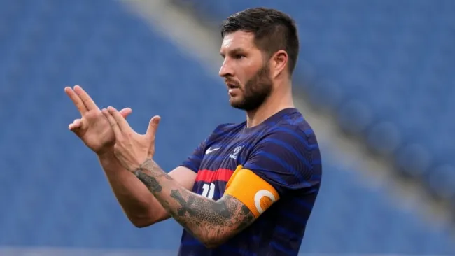 Gignac en el duelo entre Francia y Sudáfrica