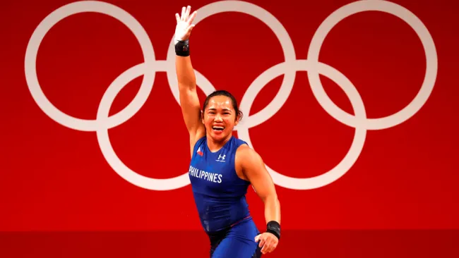 Hidilyn Díaz tras vencer a Liao Qiuyun de China