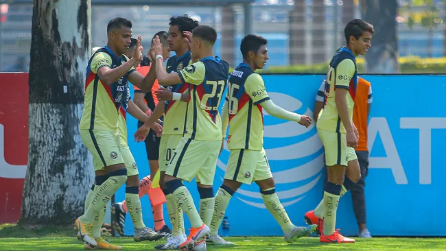 Jugadores de América durante un partido