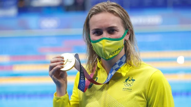 Tokio 2020: Ariarne Titmus ganó oro en los 200 metros libres de Natación; Ledecky no subió al podio