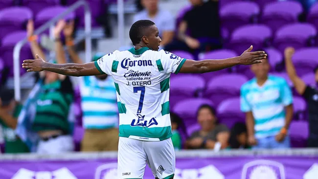 El festejo de Juan Otero tras su gol