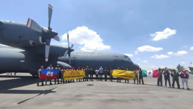Avión de la Fuerza armada se prepara para salir rumbo a Haití