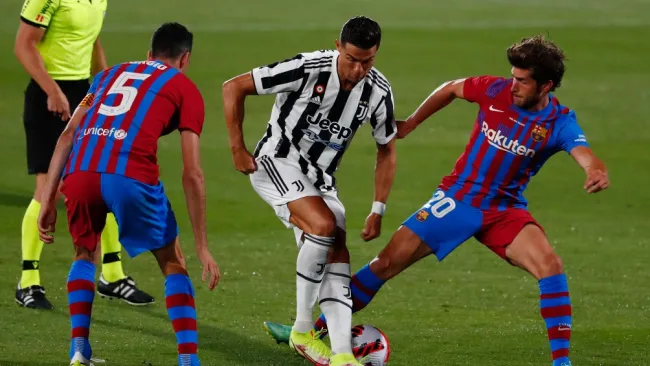 Cristiano Ronaldo durante un partido con Juventus