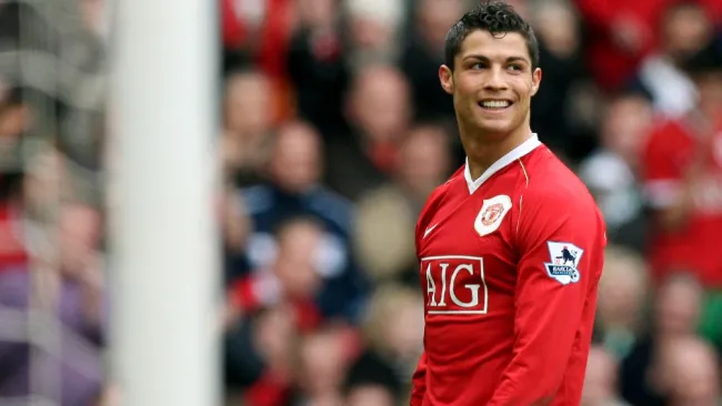 Cristiano Ronaldo en su primera etapa con el Manchester United