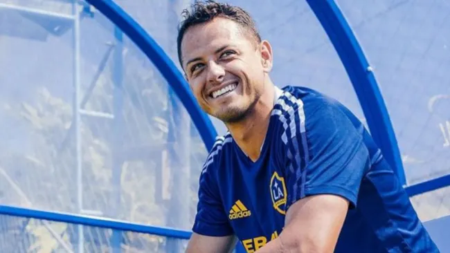 Javier 'Chicharito' Hernández en un entrenamiento del LA Galaxy