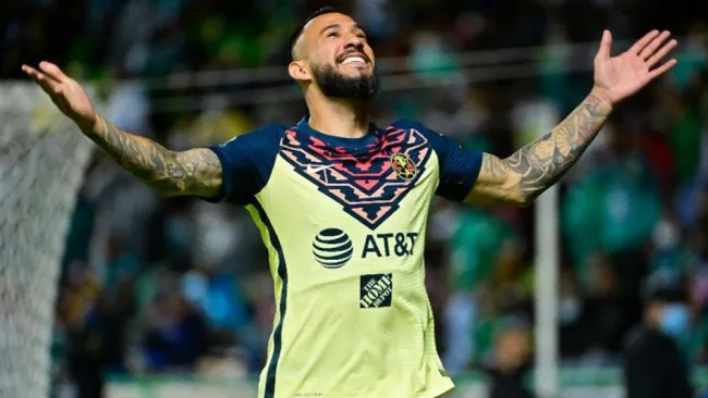 Emanuel Aguilera tras marcar ante León