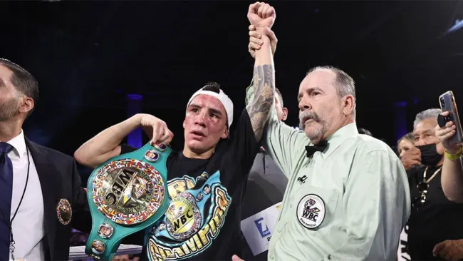 Óscar Valdez tras la defensa de su título