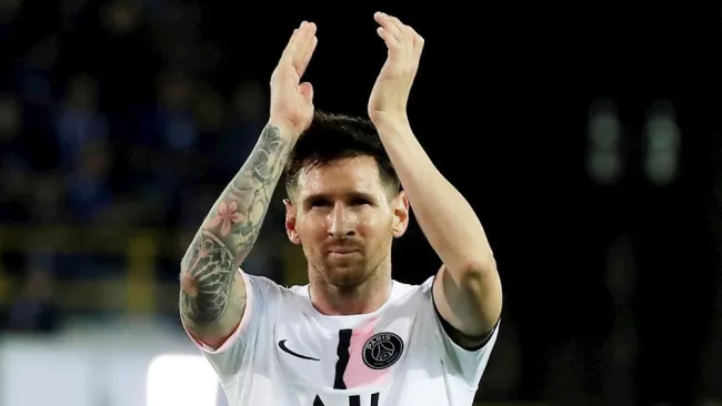 Lionel Messi durante un partido con el PSG