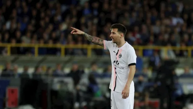 Lionel Messi durante un partido con Barcelona