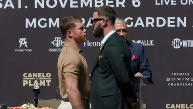 Canelo Álvarez y Caleb Plant