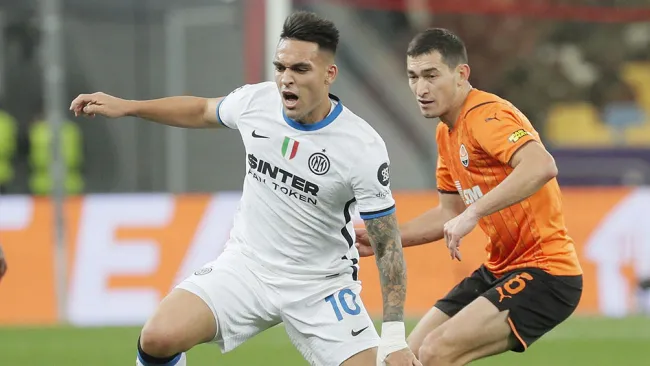 Lautaro Martínez en el partido ante Shakhtar