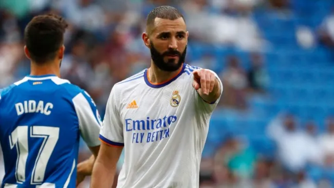 Benzema en un partido del Real Madrid