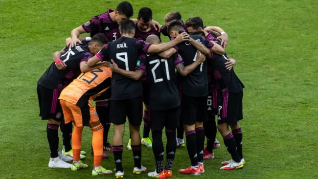 Selección Mexicana antes del partido vs Honduras