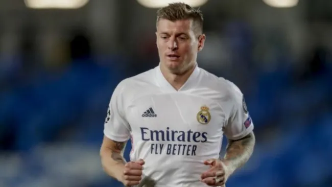 Toni Kroos en un partido del Real Madrid
