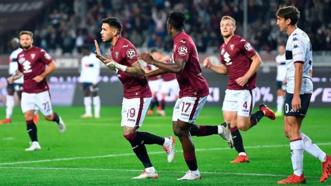 Jugadores del Torino en festejo