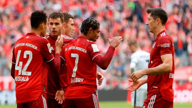 Gnabry celebra con el Bayern Munich frente al Hoffenheim 