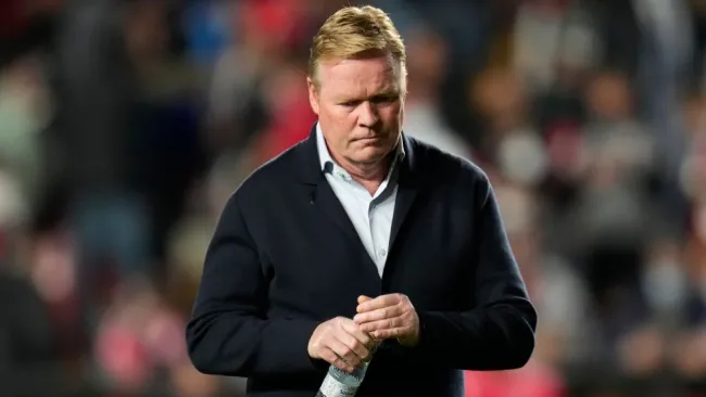 Ronald Koeman en un partido del Barcelona