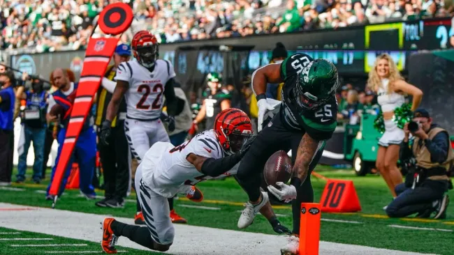 Jets en acción frente a Bengals en la NFL