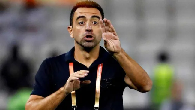 Xavi en un juego del Al Sadd