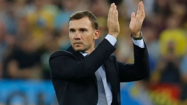 Andriy Shevchenko tras un duelo de Ucrania