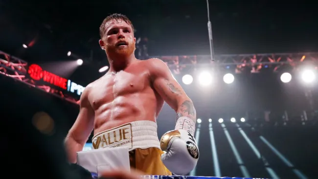 Canelo Álvarez tras vencer a Caleb Plant
