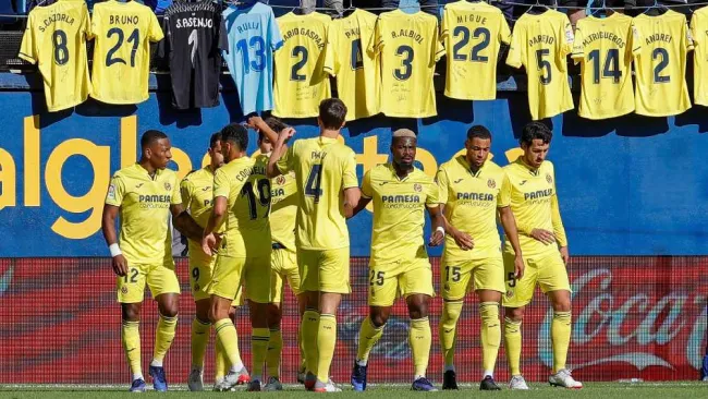 Villarreal festejando gol ante el Getafe en LaLiga