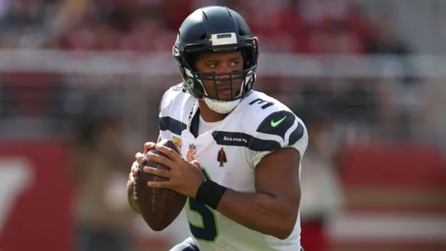 El QB de los Seahawks durante un partido