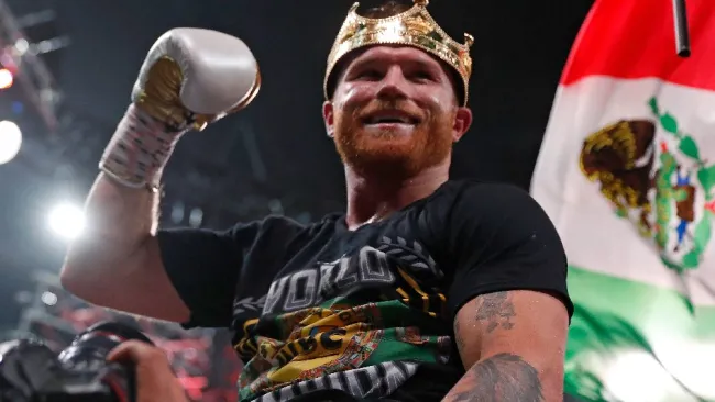 Canelo Álvarez tras vencer a Caleb Plant 