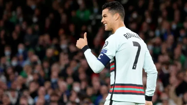 Cristiano Ronaldo en acción con Portugal