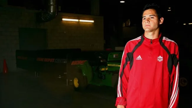 Isidro Sánchez en una concentración