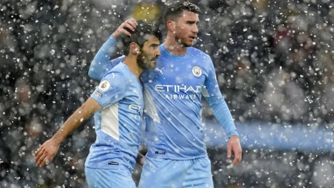 Jugadores del Manchester City en festejo
