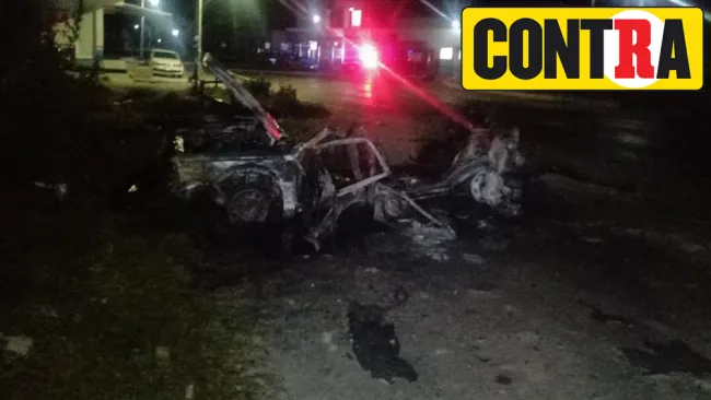 Coche bomba utilizado en fuga de reos