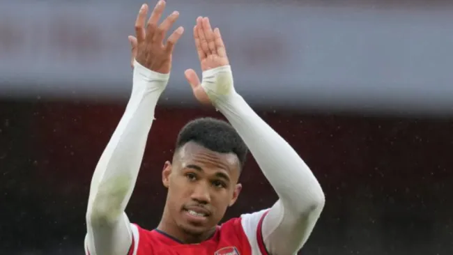 Gabriel, en acción con el Arsenal