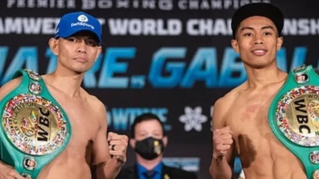 Nonito Donaire frente a Reymart Gaballo en conferencia