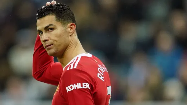 Cristiano Ronaldo jugando partido con el Manchester United