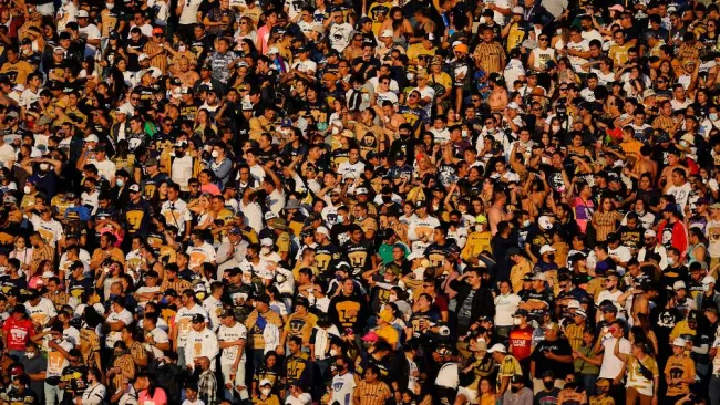 Afición de Pumas durante el Apertura 2021 en el Estadio Olímpico Universitario