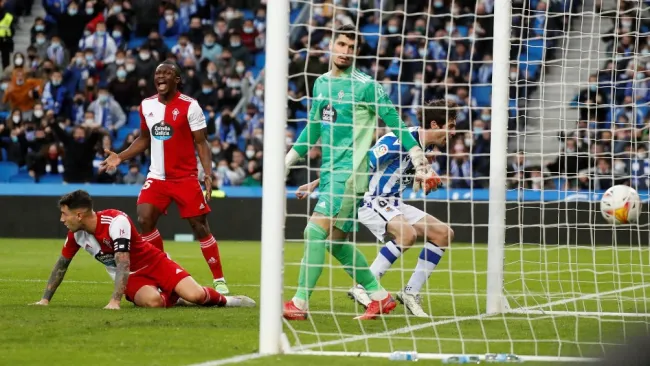 Gol anulado de la Real Sociedad frente al Celta de Vigo