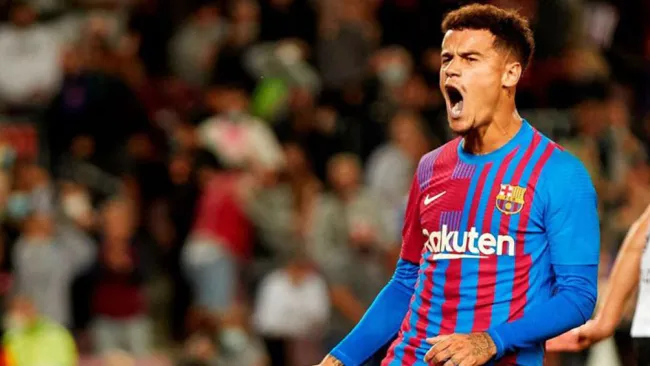 Coutinho jugando con el Barcelona 