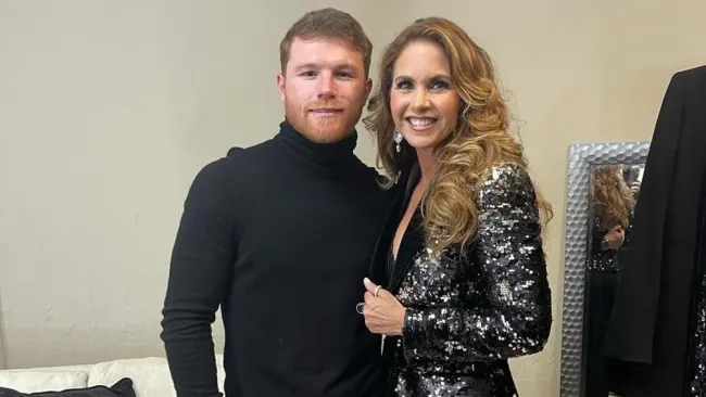 Saúl 'Canelo' Álvarez junto a Lucero