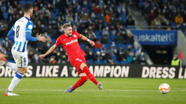 Herrera fue titular con el Atleti