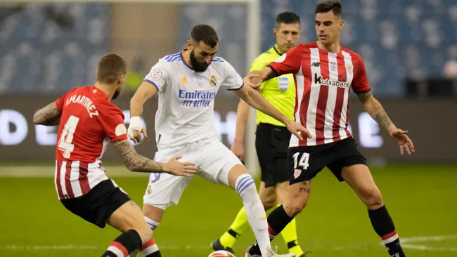 Benzema durance un duelo ante el Athletic 