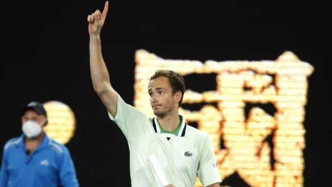 Medvedev tras un partido