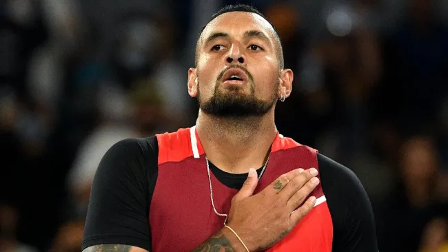 Nick Kyrgios durante su participación en el Abierto de Australia