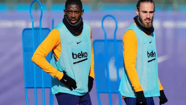Dembéle de regreso a los entrenamientos del Barça 