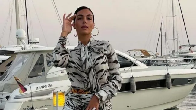 Georgina en una sesión fotográfica